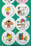 Snoopy Holiday Circle-Shaped Stickers