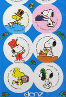 Snoopy Holiday Circle - Shaped Stickers - snoopn4pnuts.com