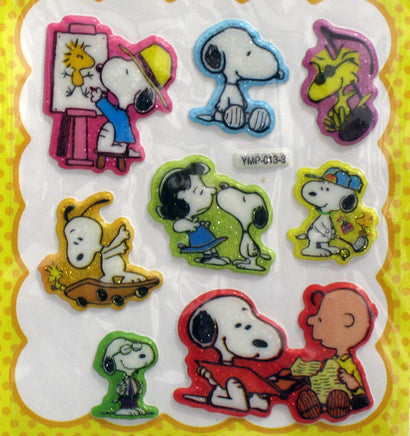 Peanuts Puffy Stickers With Glitter Accents - Great For Scrapbooking! - snoopn4pnuts.com