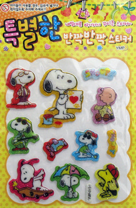 Peanuts Puffy Stickers With Glitter Accents - Great For Scrapbooking! - snoopn4pnuts.com