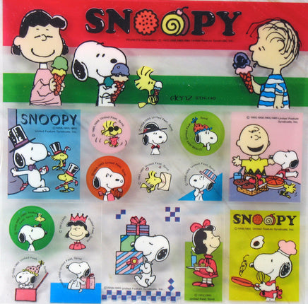 Peanuts Semi - Transparent Plastic Sticker Set - snoopn4pnuts.com