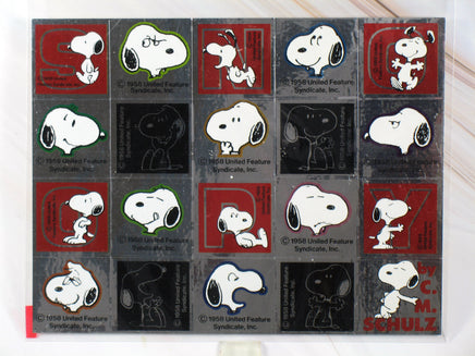 Peanuts Shiny Metallic Stickers (Gray Areas Shiny Silver/Difficult To Photograph) - snoopn4pnuts.com