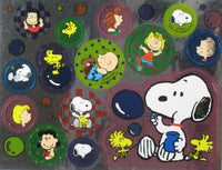 Peanuts Shiny Metallic Stickers (Gray Areas Shiny Silver/Difficult To Photograph) - snoopn4pnuts.com