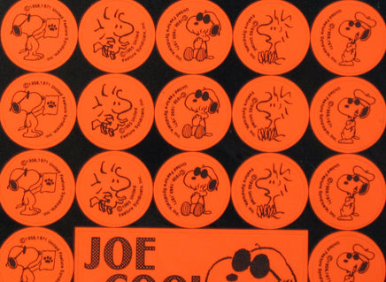 Snoopy Joe Cool and Woodstock Fluorescent Stickers - snoopn4pnuts.com
