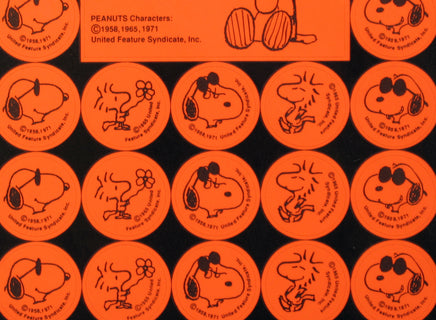 Snoopy Joe Cool and Woodstock Fluorescent Stickers - snoopn4pnuts.com