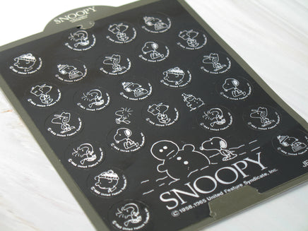 Peanuts Metallic Silver Sticker Set - RARE! - snoopn4pnuts.com
