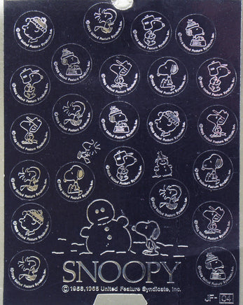 Peanuts Metallic Silver Sticker Set - RARE! - snoopn4pnuts.com