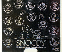 Peanuts Metallic Silver Sticker Set - RARE! - snoopn4pnuts.com
