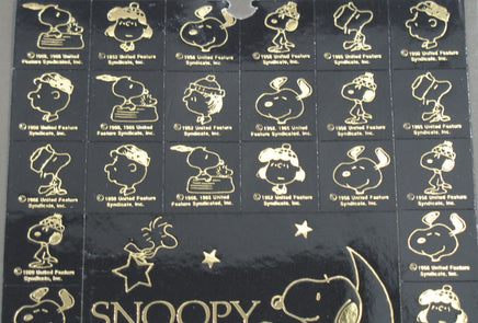 Peanuts Metallic Gold Sticker Set - RARE! - snoopn4pnuts.com