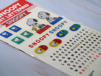Snoopy Vintage Metallic Alphabet Letter Sticker Set - snoopn4pnuts.com