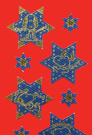 Snoopy Denim - Style Stickers With Gold Metallic Graphics - RARE! - snoopn4pnuts.com
