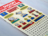 Snoopy Vintage Metallic Alphabet Letter Sticker Set