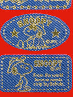 Snoopy Denim - Style Stickers With Gold Metallic Graphics - RARE! - snoopn4pnuts.com