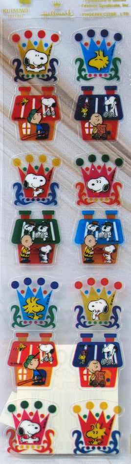 Snoopy Crown - Shaped Clear Backed Stickers - snoopn4pnuts.com