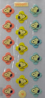 Peanuts Gang Mini Puffy Vinyl Stickers - Great For Scrapbooking! - snoopn4pnuts.com