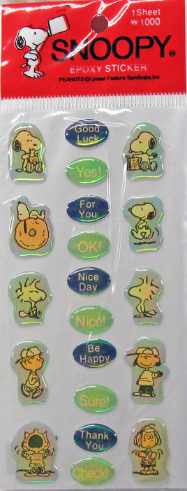 Peanuts Gang Puffy Vinyl Iridescent Stickers - Great For Scrapbooking! - snoopn4pnuts.com