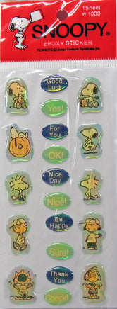 Peanuts Gang Puffy Vinyl Iridescent Stickers - Great For Scrapbooking! - snoopn4pnuts.com