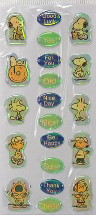 Peanuts Gang Puffy Vinyl Iridescent Stickers - Great For Scrapbooking! - snoopn4pnuts.com