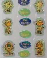 Peanuts Gang Puffy Vinyl Iridescent Stickers - Great For Scrapbooking! - snoopn4pnuts.com