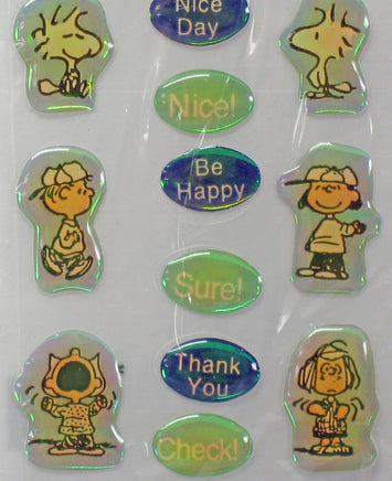 Peanuts Gang Puffy Vinyl Iridescent Stickers - Great For Scrapbooking! - snoopn4pnuts.com