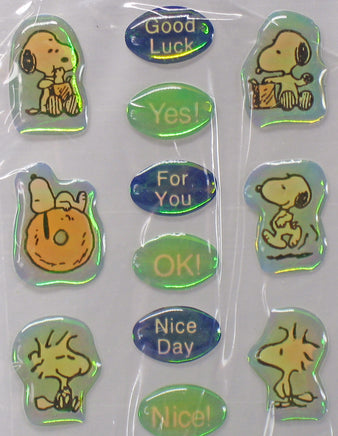 Peanuts Gang Puffy Vinyl Iridescent Stickers - Great For Scrapbooking! - snoopn4pnuts.com