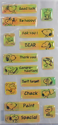 Peanuts Gang Puffy Vinyl Iridescent Stickers - Great For Scrapbooking! - snoopn4pnuts.com