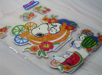 Snoopy Holographic Foil Fruits Sticker Set (Large 6" Sticker!) - RARE! - snoopn4pnuts.com