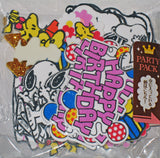 Jumbo Snoopy Foam Birthday Sticker Set - Great For Scrapbooking!