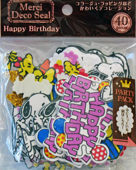 Jumbo Snoopy Foam Birthday Sticker Set - Great For Scrapbooking! - snoopn4pnuts.com