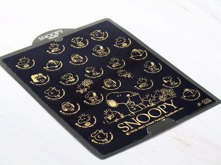 Peanuts Metallic Gold Sticker Set - RARE! - snoopn4pnuts.com