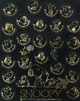 Peanuts Metallic Gold Sticker Set - RARE! - snoopn4pnuts.com