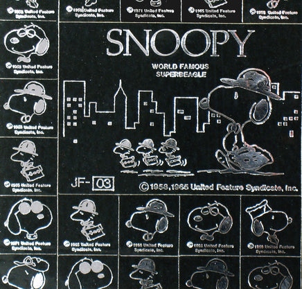 Peanuts Metallic Silver Sticker Set - RARE! - snoopn4pnuts.com