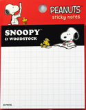 Snoopy Sticky Notes Pad - Snoopy and Woodstock Writing