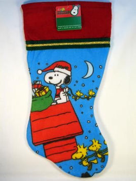 Snoopy Santa Vintage Fleece Christmas Stocking