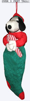 GIANT SNOOPY QUILTED CHRISTMAS STOCKING - OVER 3 FEET TALL!