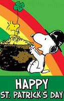 Peanuts Double - Sided Flag - Snoopy St. Patrick's Day - snoopn4pnuts.com