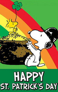 Peanuts Double-Sided Flag - Snoopy St. Patrick's Day