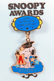 Snoopy Awards Dangling Enamel Pin - World's Greatest Student