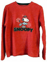 Snoopy Skater Embroidered Fleece Sweater