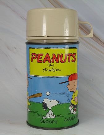 Peanuts Vintage Metal Thermos Bottle - RARE! - snoopn4pnuts.com
