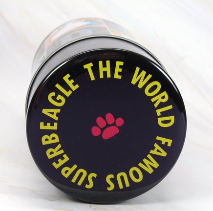 Snoopy Superbeagle Sports Tin Canister - RARE Japanese Sample! - snoopn4pnuts.com