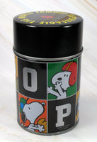 Snoopy Superbeagle Sports Tin Canister - RARE Japanese Sample! - snoopn4pnuts.com