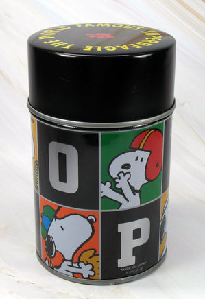 Snoopy Superbeagle Sports Tin Canister - RARE Japanese Sample! - snoopn4pnuts.com