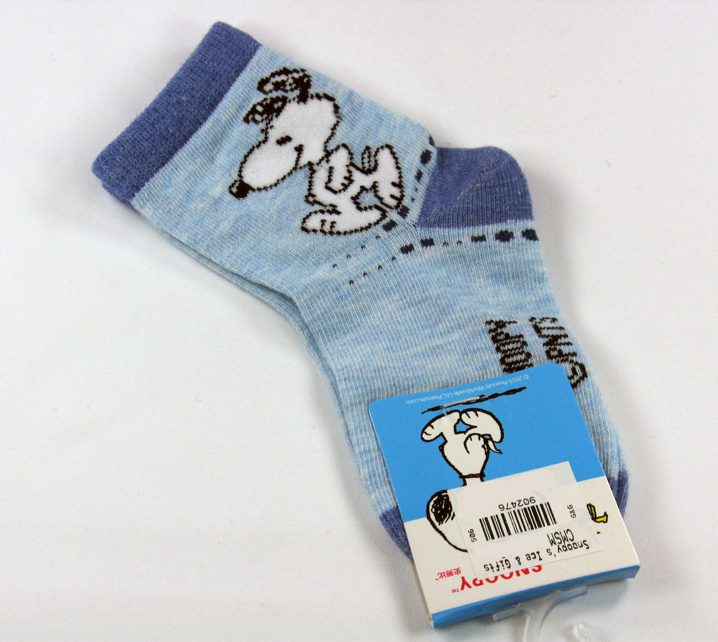 Kids Snoopy Crew Length Socks (Size 6 1/2 -7 1/2)