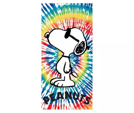 Snoopy Joe Cool Beach Towel - Tie - Dye - snoopn4pnuts.com