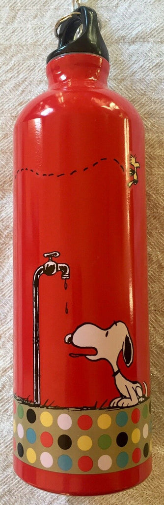 Snoopy Aluminum Water Bottle With Caribiner Clip