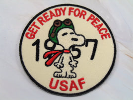 Snoopy Flying Ace Military Patch (U.S. Air Force) - 1957 Peace - snoopn4pnuts.com