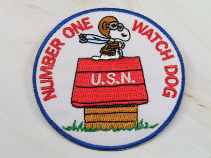 Snoopy Flying Ace Military Patch (U.S. Navy) - Watch Dog - snoopn4pnuts.com
