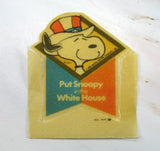Weber's Bread Vintage Presidential Promotional Cloth Patch - Snoopy In '72  RARE!