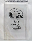 Peanuts Clear Vinyl Stamp On Thick Acrylic Block - Snoopy 's Mustache